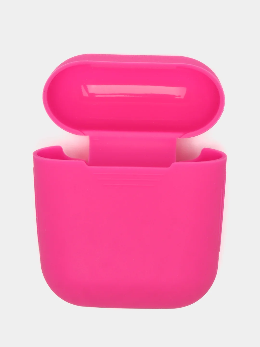 Розовый чехол для Apple AirPods 1 / AirPods 2 черный силиконовый