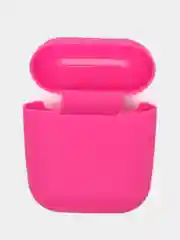 Розовый чехол для Apple AirPods 1 / AirPods 2 черный силиконовый