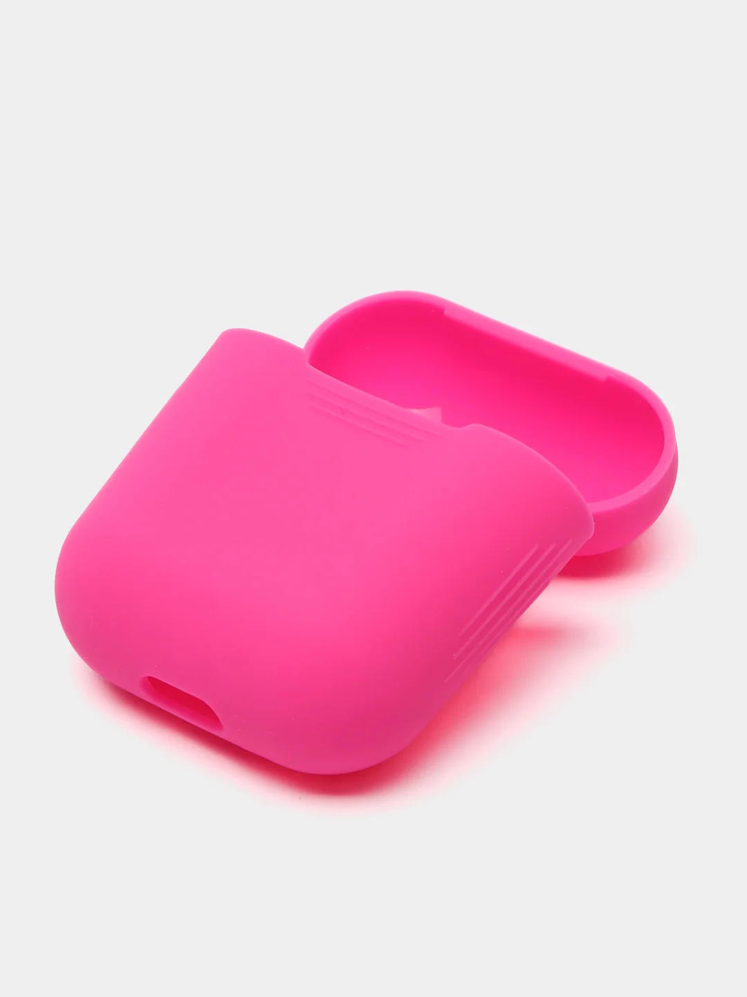 Розовый чехол для Apple AirPods 1 / AirPods 2 черный силиконовый