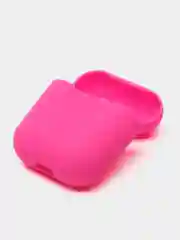 Розовый чехол для Apple AirPods 1 / AirPods 2 черный силиконовый