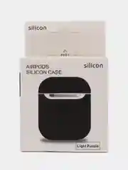 Темно-синий чехол для Apple AirPods 1 / AirPods 2 черный силиконовый