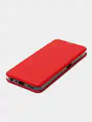 Красный чехол-книжка с визитницей для Realme C35, с отделом для карточки