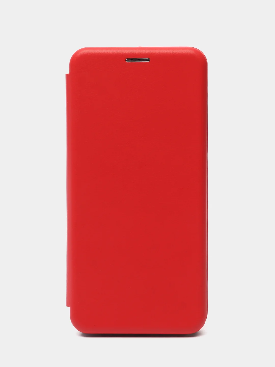 Красный чехол-книжка с визитницей для Realme C35, с отделом для карточки
