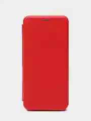 Красный чехол-книжка с визитницей для Realme C35, с отделом для карточки