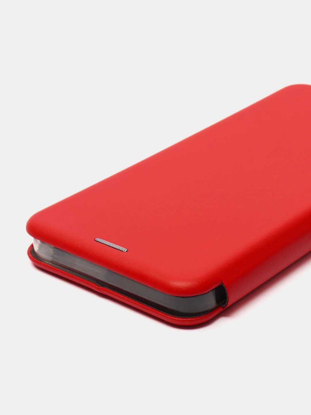 Красный чехол-книжка с визитницей для Realme C35, с отделом для карточки