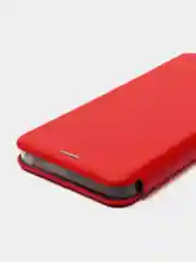 Красный чехол-книжка с визитницей для Realme C35, с отделом для карточки