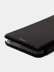 Черный чехол-книжка с визитницей для Realme C35, с отделом для карточки