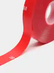Прозрачный скотч 3М двухсторонний прозрачный, красный, 5 метров