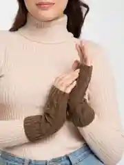 Хаки перчатки без пальцев, тёплые, вязяные, шерстяные
