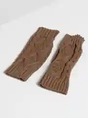 Хаки перчатки без пальцев, тёплые, вязяные, шерстяные