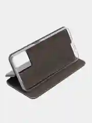 Серебряный чехол-книжка для Realme C30 C30s Narzo 50i Prime Реалми С30 С30С Нарзо 50 ай Прайм