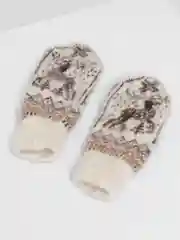 Багровый варежки женские тёплые зимние
