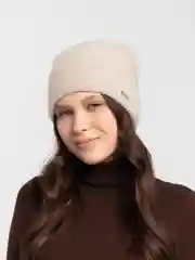 Кремовый женская шапка двойная Stefani