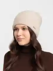 Кремовый женская шапка двойная Stefani
