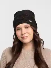 Черный женская шапка двойная Stefani