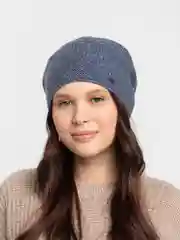 Индиго женская шапка двойная Stefani