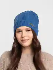 Синий шапка женская флисовым подкладом Риана