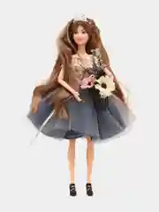 Бежевый кукла с питомцем и аксессуарами. Игровой набор