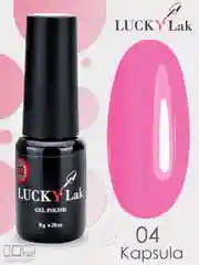 Розовый гель лак, гель лак для ногтей Luckylak Kapsula 04, 8g розовый нюд френч нежный розовый