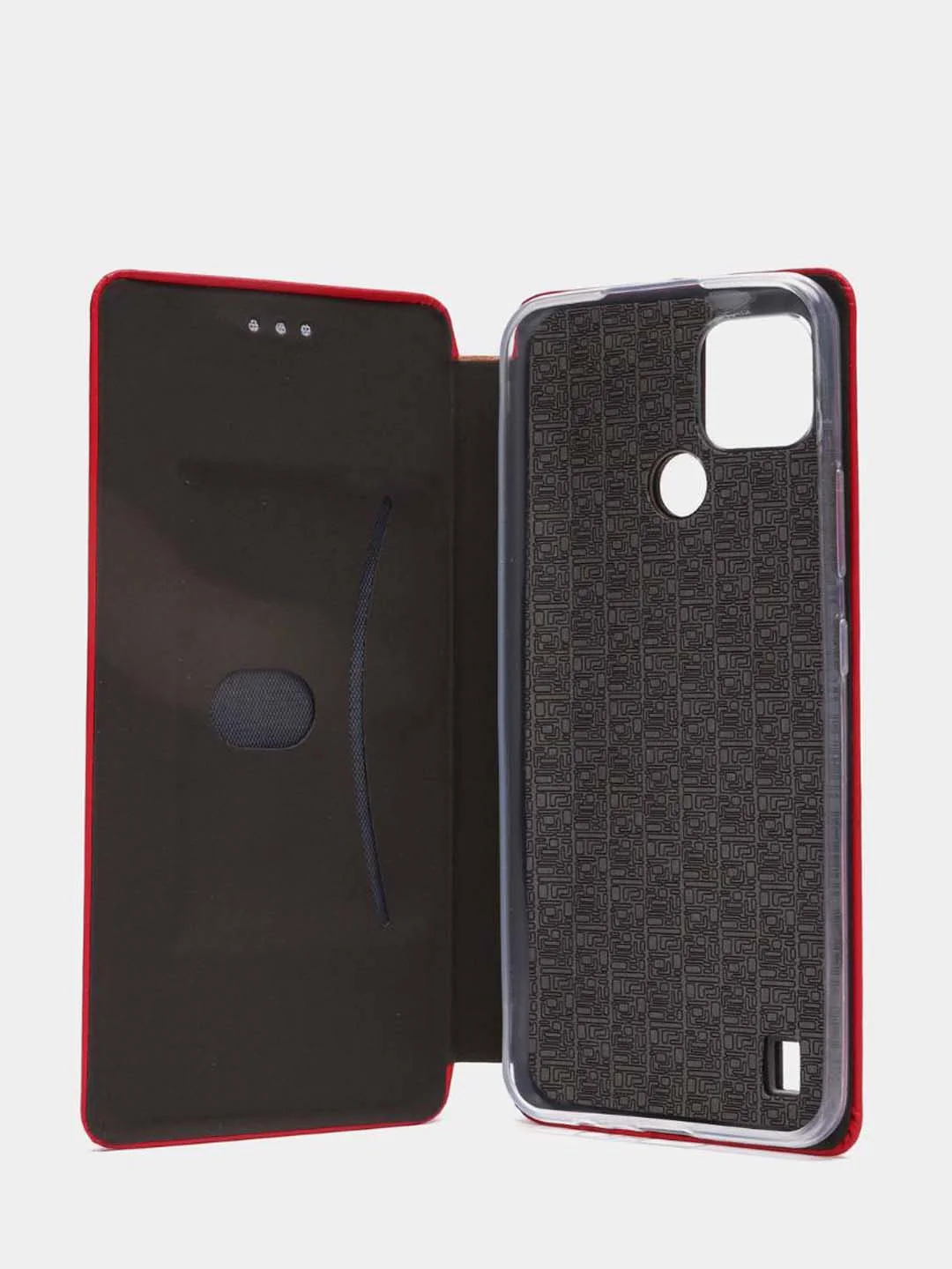 Бордовый чехол-книжка для Realme C21