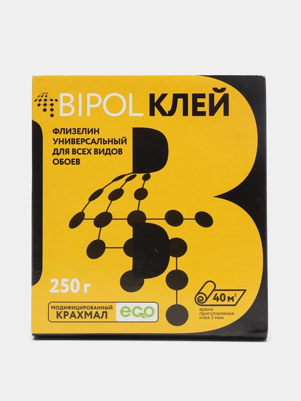 Клей обойный / клей для обоев BIPOL универсальный, 250 г, 5 л, 40 м.кв., 1 шт