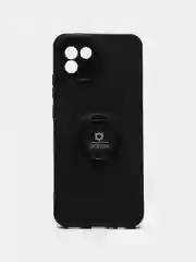 Черный чехол Samsung Galaxy A03, Самсунг Галакси А03 силиконовый, магнитный, с кольцом