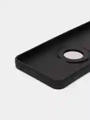 Угольный чехол Samsung Galaxy A03, Самсунг Галакси А03 силиконовый, магнитный, с кольцом