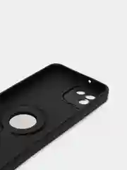 Угольный чехол Samsung Galaxy A03, Самсунг Галакси А03 силиконовый, магнитный, с кольцом