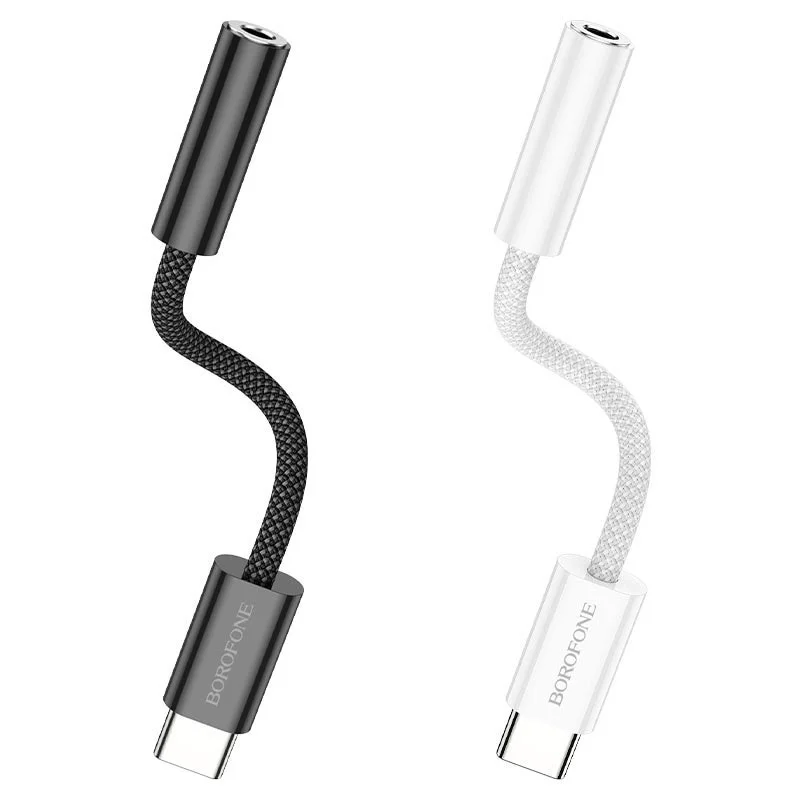 Белый переходник USB-C на 3.5 мм, поддержка проводного управления и микрофона