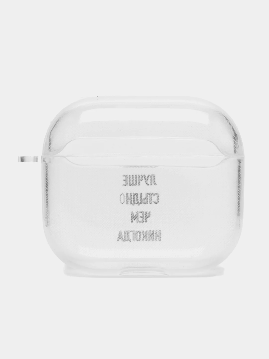 Оливковый чехол для наушников Apple AirPods 3 силиконовый прозрачный принт Nike / Найк