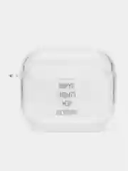 Оливковый чехол для наушников Apple AirPods 3 силиконовый прозрачный принт Nike / Найк