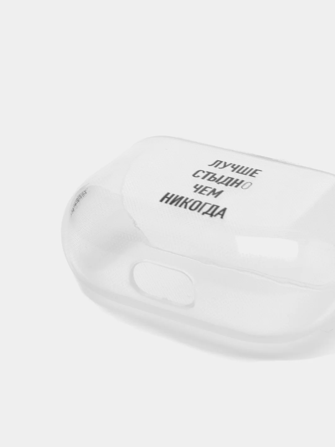 Оливковый чехол для наушников Apple AirPods 3 силиконовый прозрачный принт Nike / Найк