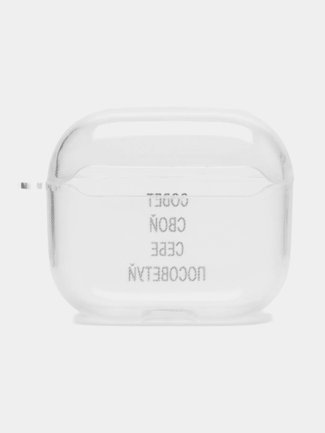Ледяной чехол для наушников Apple AirPods 3 силиконовый прозрачный принт Nike / Найк