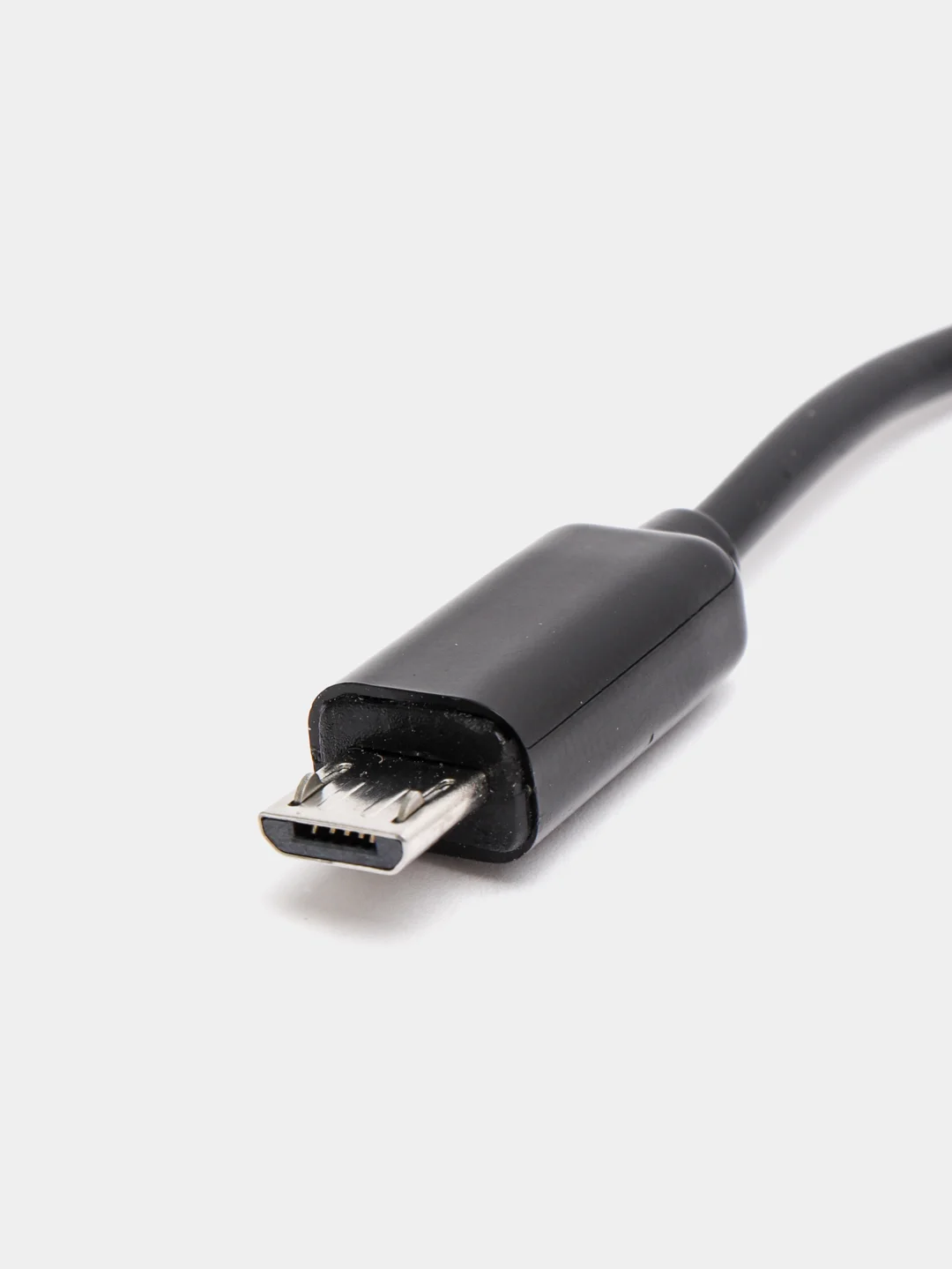 Черный otg-переходник micro USB на USB, с проводом
