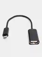 Черный otg-переходник micro USB на USB, с проводом