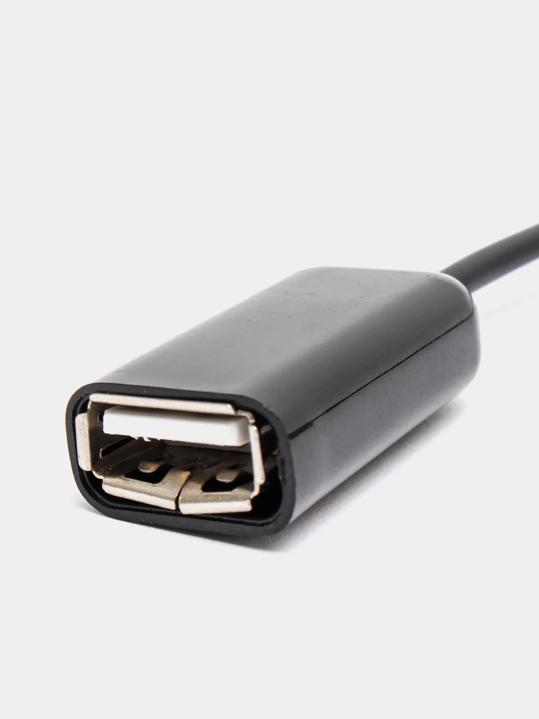 Черный otg-переходник micro USB на USB, с проводом