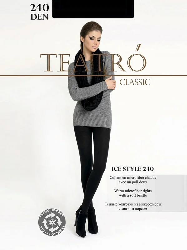 Черный колготки женские Teatro "Ice Style", 240 ден