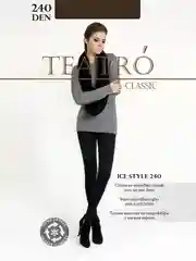 Тёмно-коричневый колготки женские Teatro "Ice Style", 240 ден