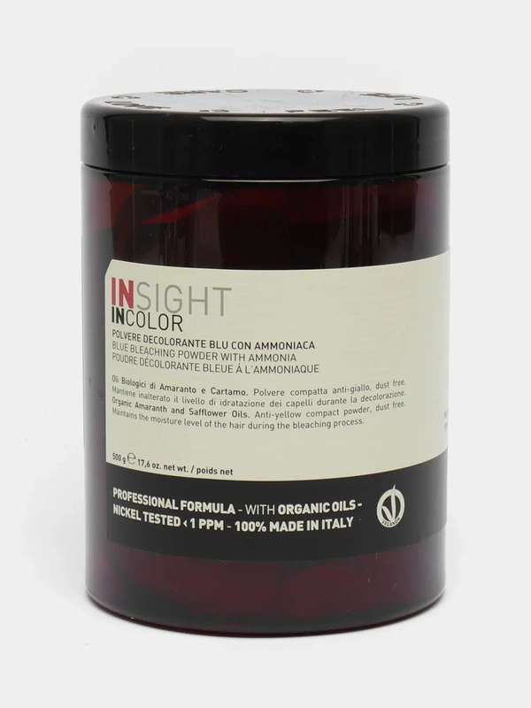 Порошок синий обесцвечивающий с маслом Амаранта и Сафлора INSIGHT BLUE BLEACHING, 500 г
