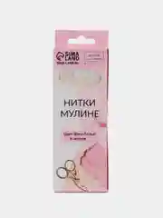 Белый нитки мулине 8+-1м, много видов, наборы от 1 до 12 шт (мега)