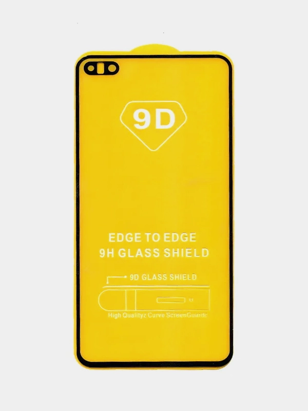 Защитное закаленное стекло 9D для Huawei P40, с черной рамкой