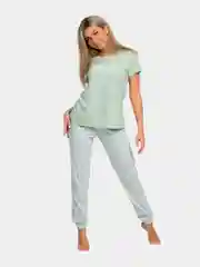 Мятный пижама с брюками, женская