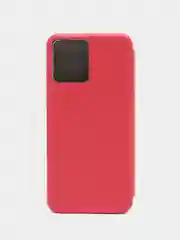 Красный чехол-книжка с визитницей для Realme C30, Narzo 50i защита телефона с отделом для карточки