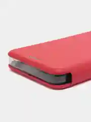 Красный чехол-книжка с визитницей для Realme C30, Narzo 50i защита телефона с отделом для карточки