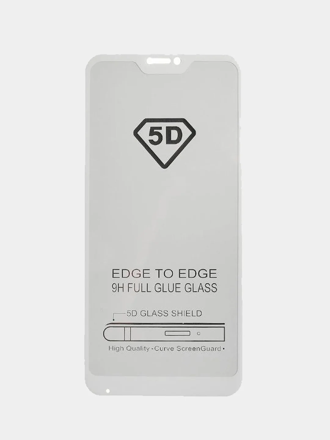 Белый защитное стекло 9D для Xiaomi Redmi 6 Pro, полное покрытие