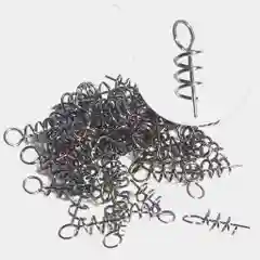 Серый крепление для силиконовых приманок, 10 штук