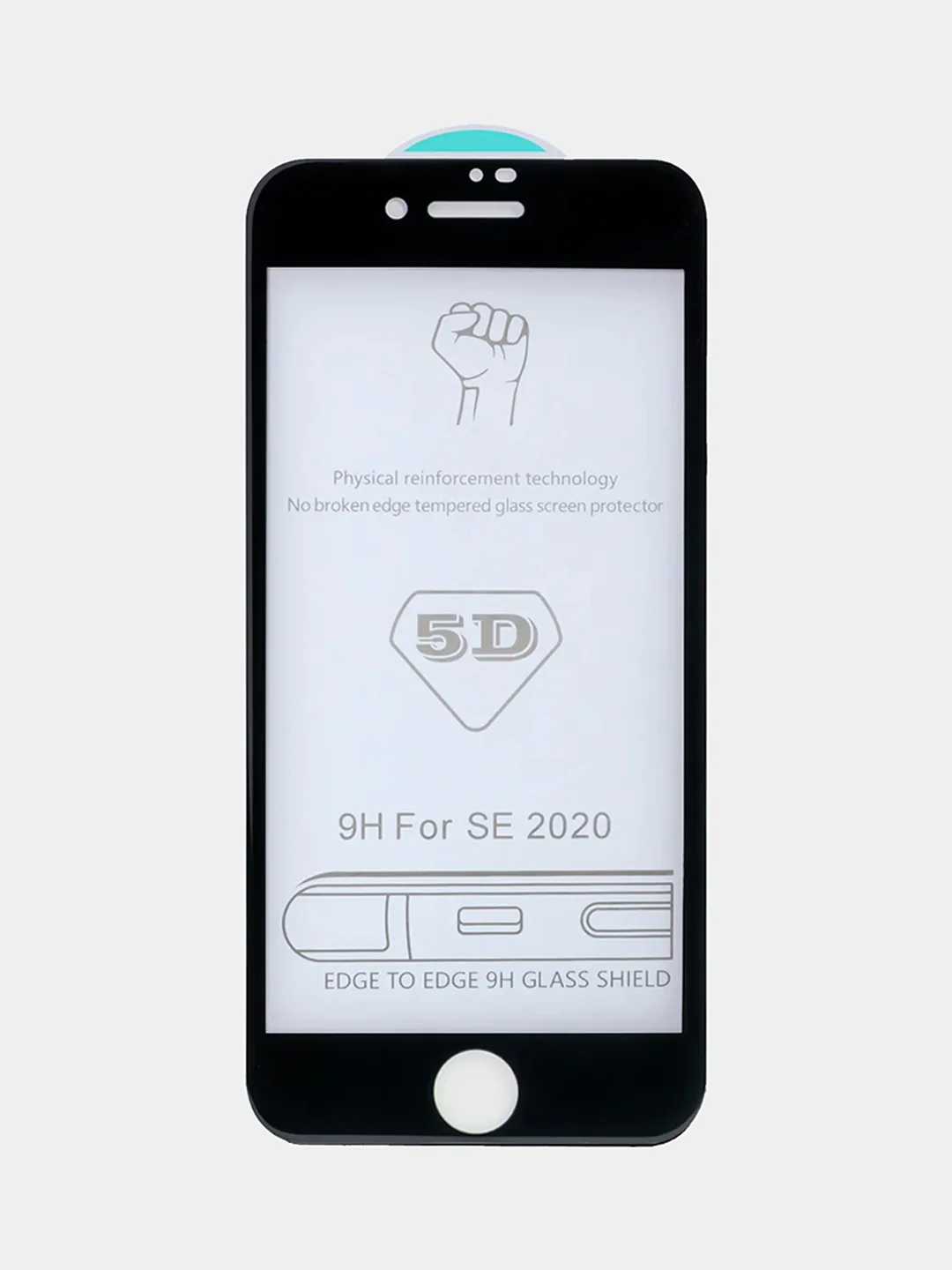 Черный защитное стекло VIP для iPhone SE 2020  Полное покрытие