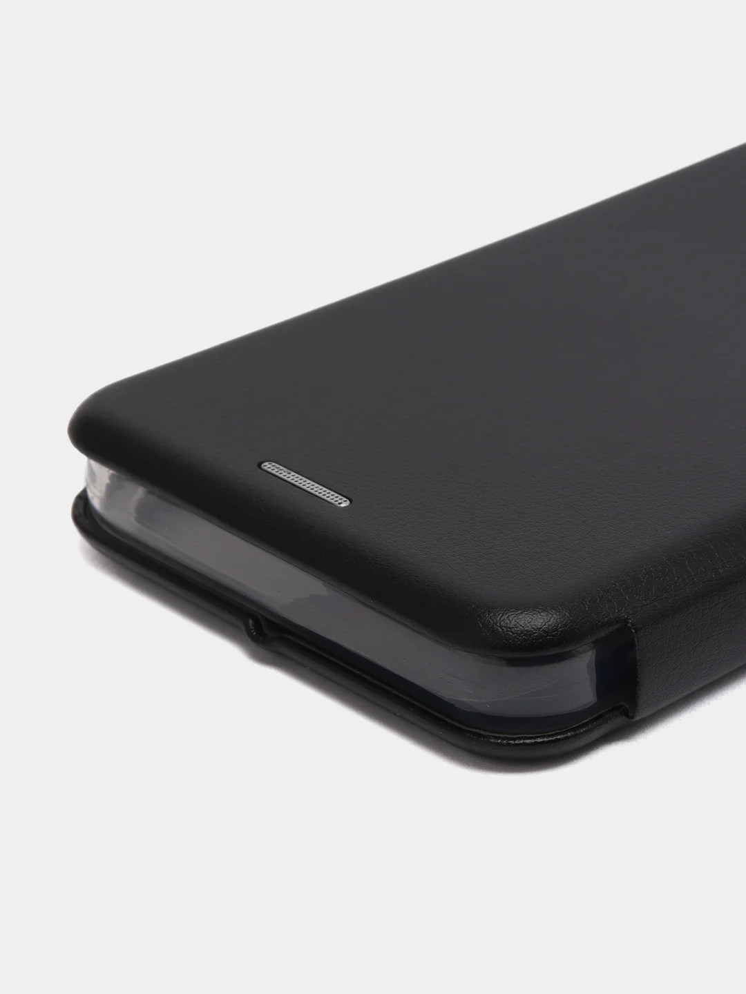 Черный чехол-книжка с визитницей для Realme C30, Narzo 50i защита телефона с отделом для карточки