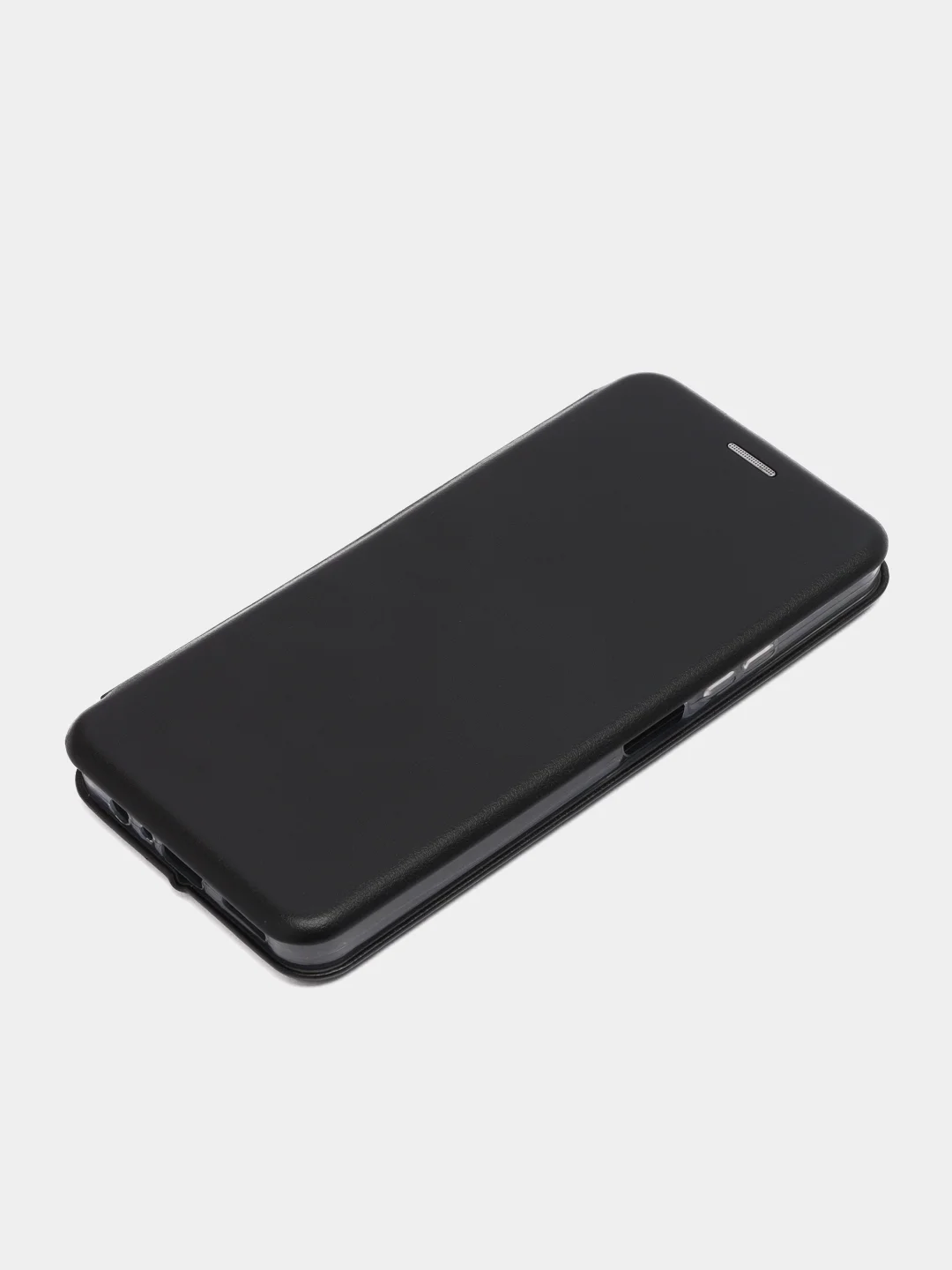 Черный чехол-книжка с визитницей для Realme C30, Narzo 50i защита телефона с отделом для карточки