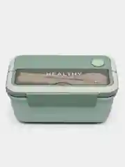Мятный ланчбокс "HEALTHY" с приборами 4 видов, контейнер для еды и пищи, емкость для блюд